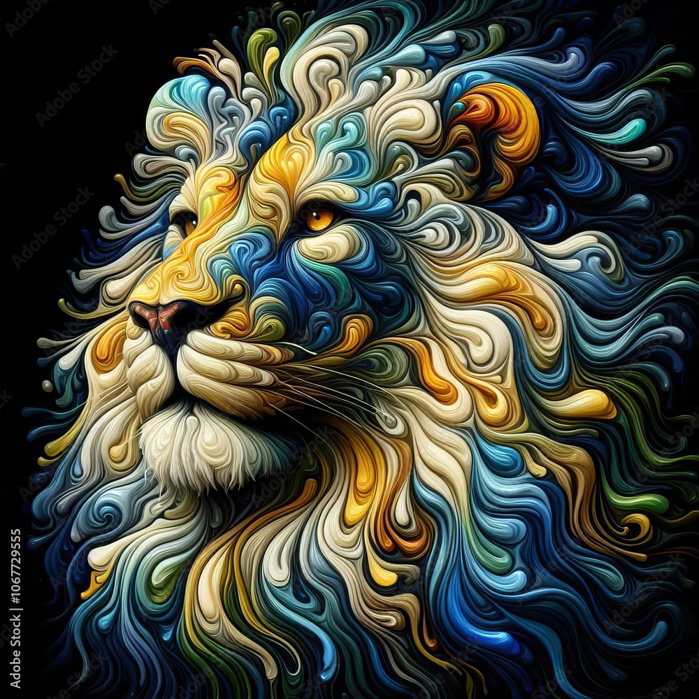 Lion logo art