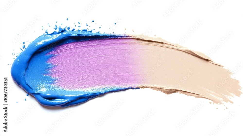 Cosmetic Cream Swatch. Foundation Makeup Textures, Smear. Isolated on White. Pastel Colors. Cosmetic Cream Swatch. Foundation Makeup Textures, Smear. Isolated on White. Pastel Colors.