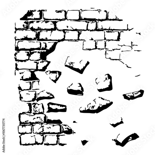 broke brick wall