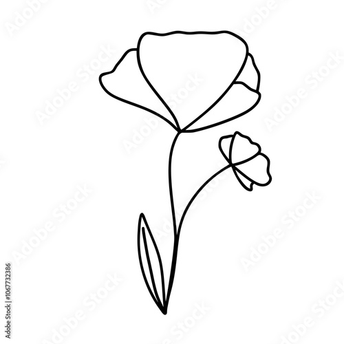 Cute flower doodle 