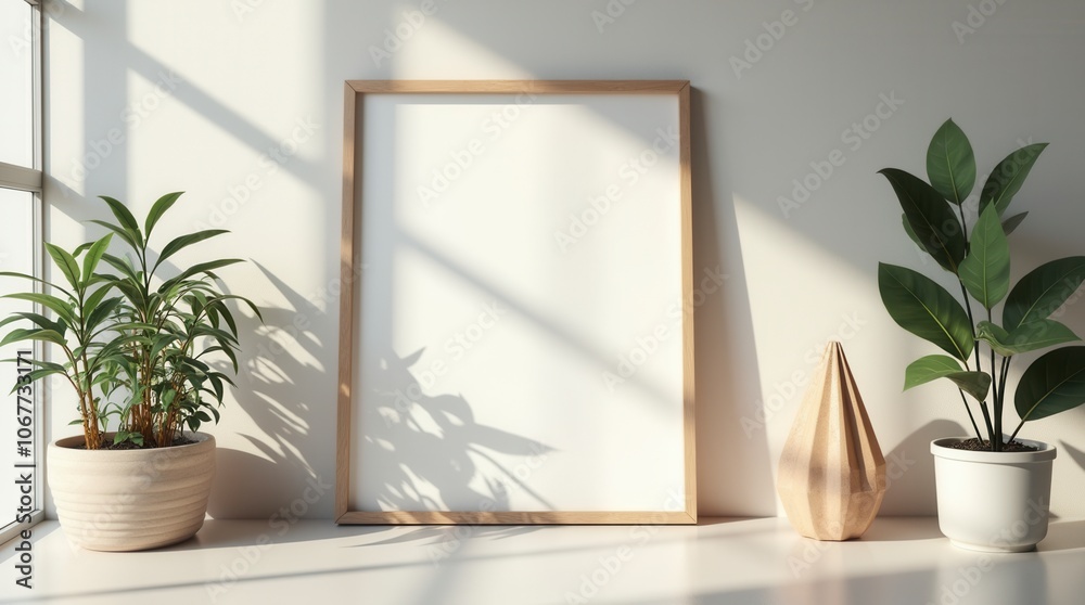 Mockup Frame in Minimalist Nomadic Interior Background Stylish Home Decor Display Mockup Frame in Minimalist Nomadic Interior Background Stylish Home Decor Display