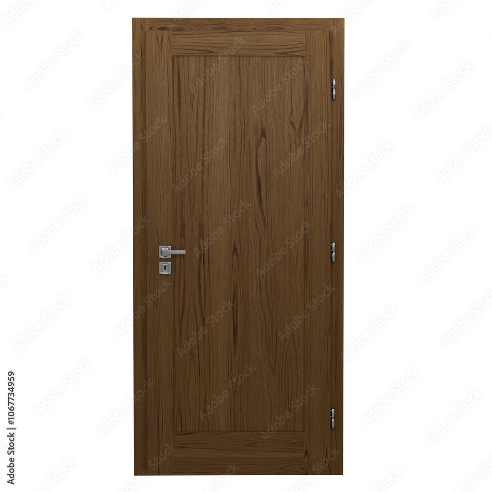 3d render wooden door with transparent background 3d render wooden door with transparent background