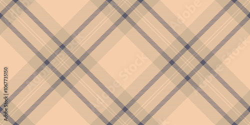 Glamour seamless background vector, professional check fabric texture. Merry pattern tartan textile plaid in light and orange colors.