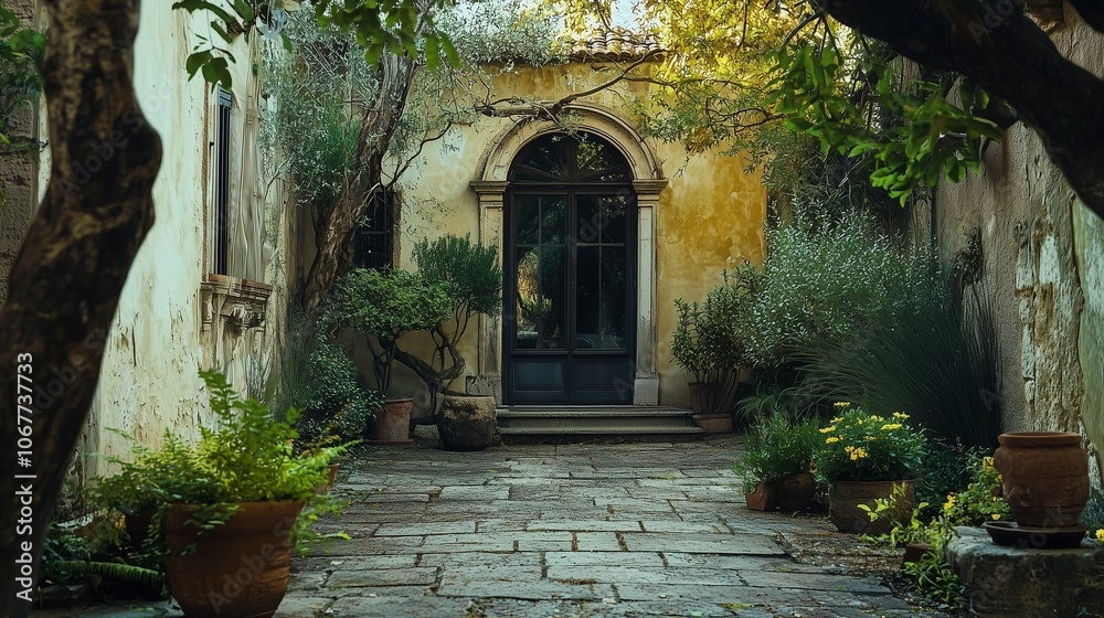 Fototapeta premium an old abondend house in italy
