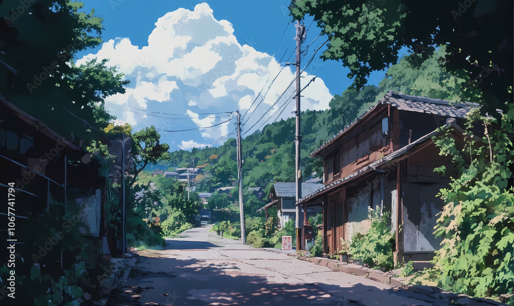 Lofi anime style programming on nature in his with ni animation Lofi anime style programming on nature in his with ni animation