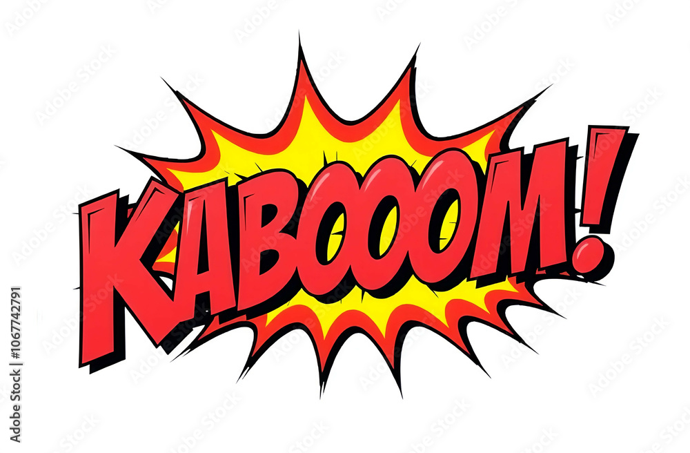 Kaboom! in colorful retro comic style, pop art style Kaboom! in colorful retro comic style, pop art style