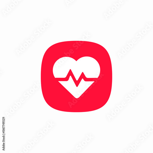 heart beat pulse icon sign vector