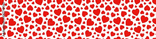 Love hearts seamless patterns set. St. Valentine's Day background vector illustration. Romantic repeated texture for greeting cards, invitation and holiday design, clothes prints, wrapping paper.
