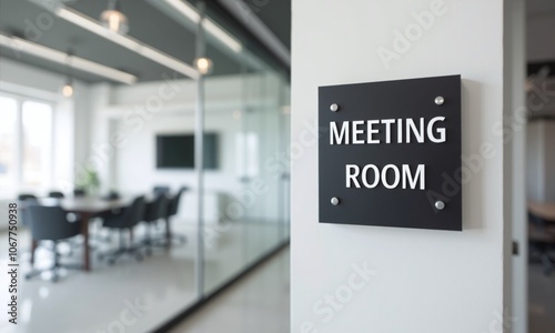 meeting room sign modern office interior minimalist design