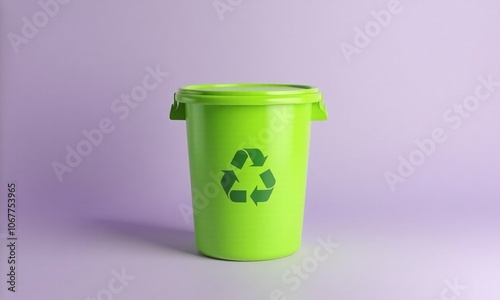 recycling bin recycle symbol minimalist design vibrant