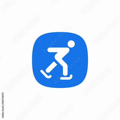 figure skating icon sign vector