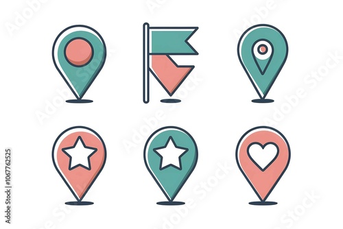Free Download Comprehensive Set of Address Place Icons and Symbols for Location Mapping - GFXLoad