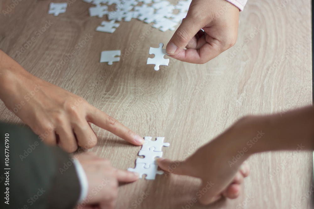 hands with puzzle pieces
