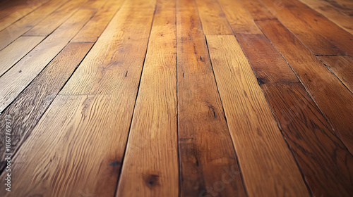 Warm Oak Wood Floor with Rich Honey Finish, Adding Rustic Charm to Any Room . 4k image