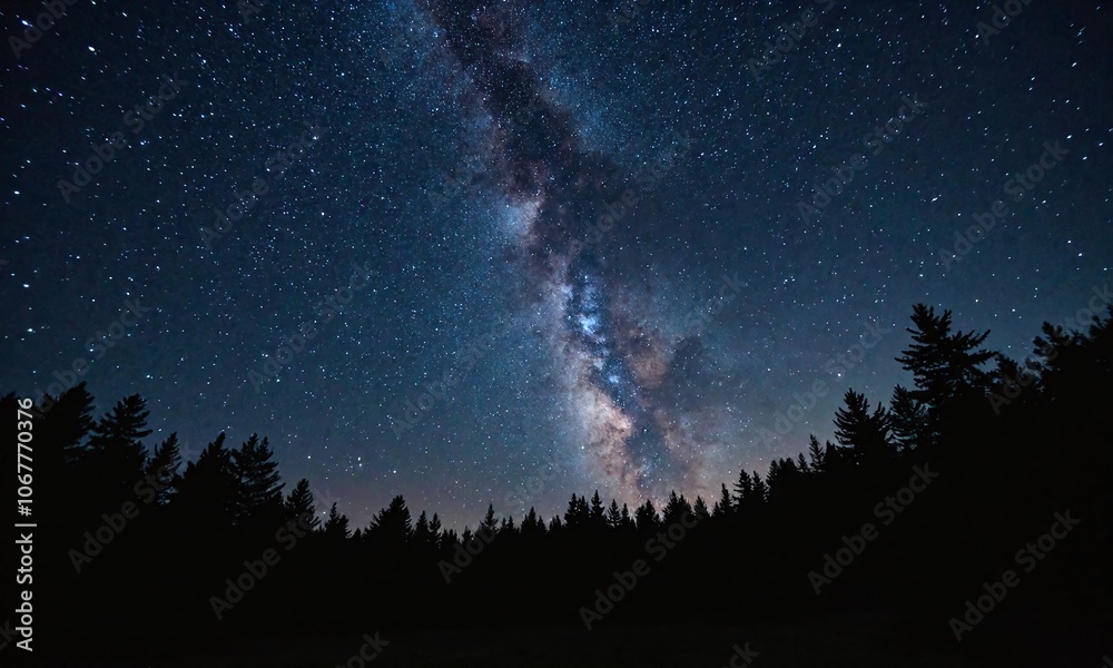 Fototapeta premium Night sky Milky Way galaxy starry night cosmic