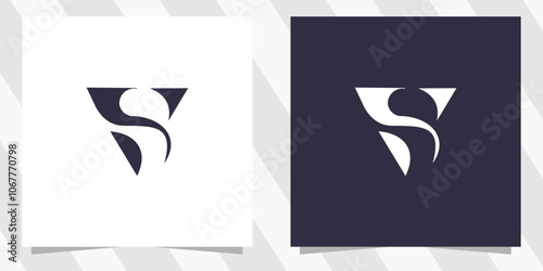 letter vs sv logo design