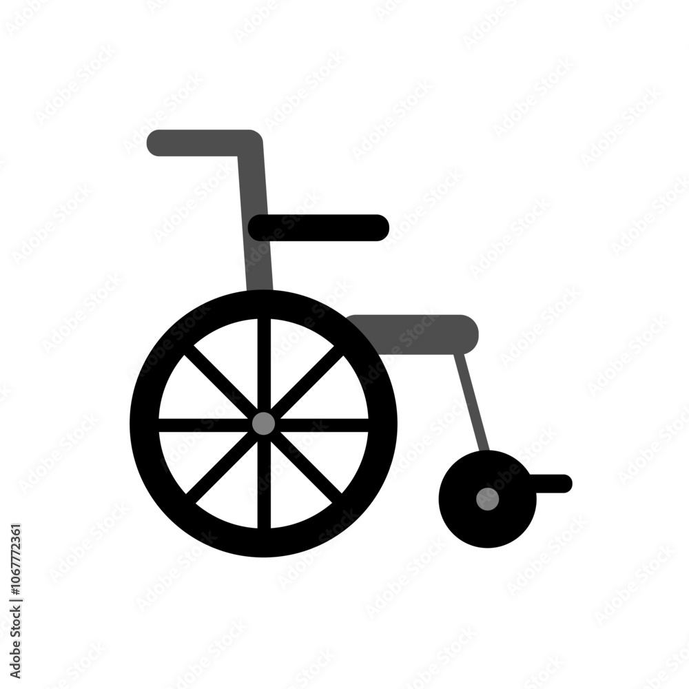 wheelchair isolated on white background
