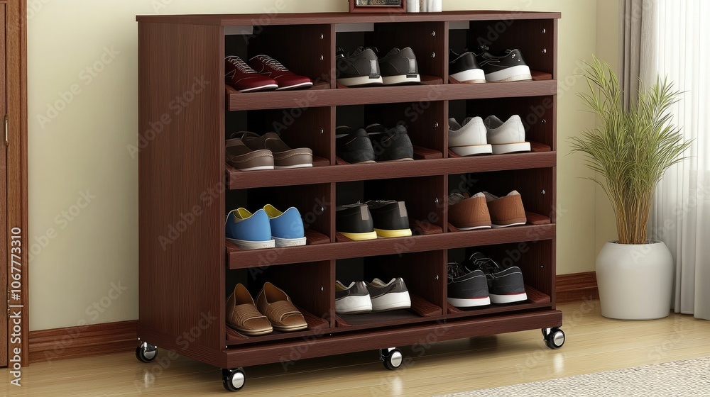 Stylish Wood Shoe Storage Rack for Organizing Footwear Stylish Wood Shoe Storage Rack for Organizing Footwear
