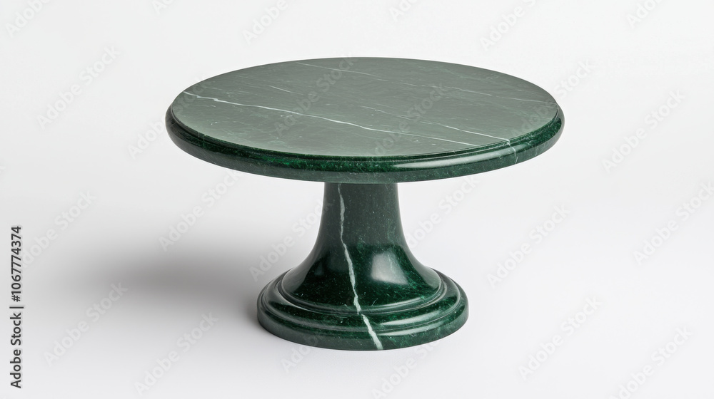 Product display for ads, compact dark green marble pedestal table with smooth surface and elegant design, perfect for modern decor Product display for ads, compact dark green marble pedestal table with smooth surface and elegant design, perfect for modern decor
