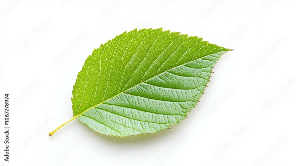 Obraz premium hazelnut leaf, isolated on white background