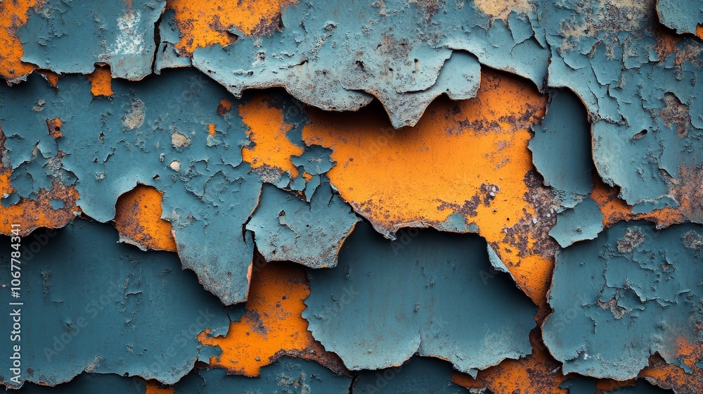 Close-up of a rusted metal plate with deep cracks, decayed paint flakes, layered textures, gritty orange and brown, industrial decay, high detail macro photography Close-up of a rusted metal plate with deep cracks, decayed paint flakes, layered textures, gritty orange and brown, industrial decay, high detail macro photography