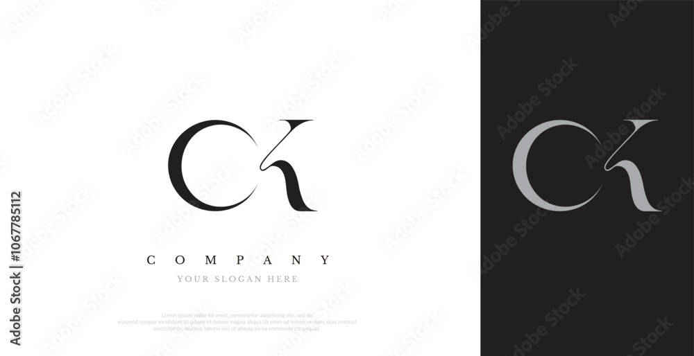 Initial CK Logo Design Vector Initial CK Logo Design Vector
