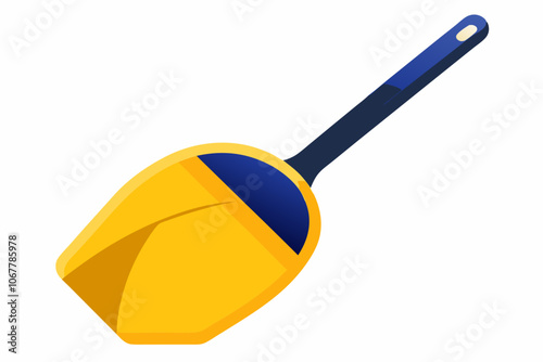 plastic scoop for cleaning on a white background vector illustration