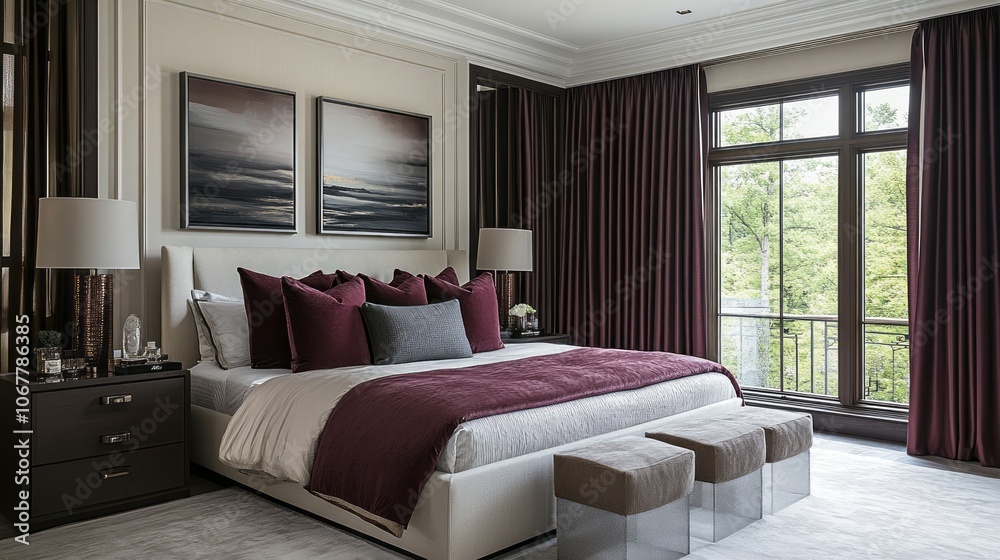 Luxurious Bedroom with a Modern, Elegant Design Luxurious Bedroom with a Modern, Elegant Design