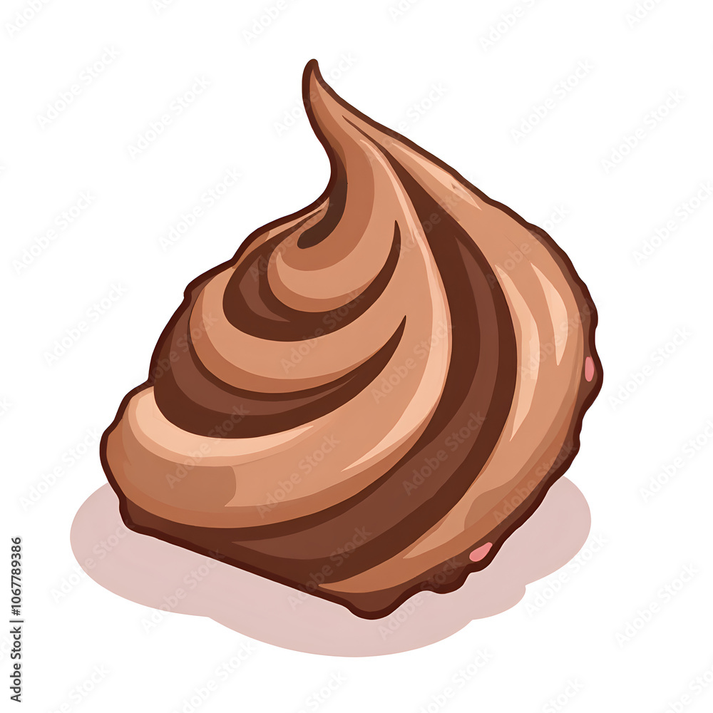 Enjoy the decadent delight of a velvety chocolate whirl crafted with love and care, illustration of food art concept. Enjoy the decadent delight of a velvety chocolate whirl crafted with love and care, illustration of food art concept.