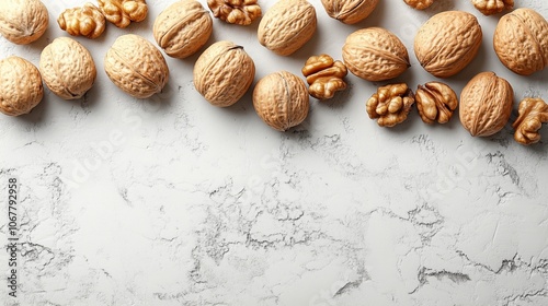 Nutty Delight Aesthetic of Shelled and Unshelled Walnuts