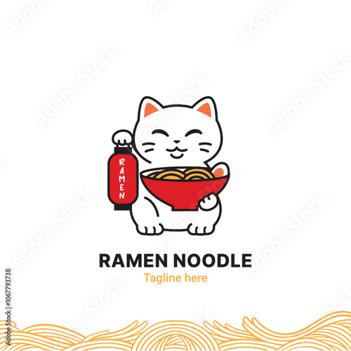Neko cat ramen logo