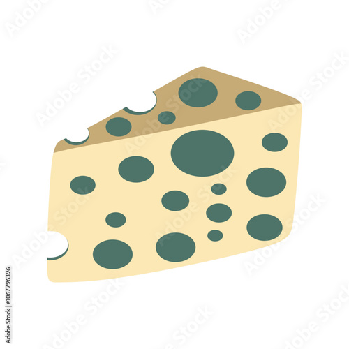 blue cheese vector illustration with white background and blue cheese PNG 