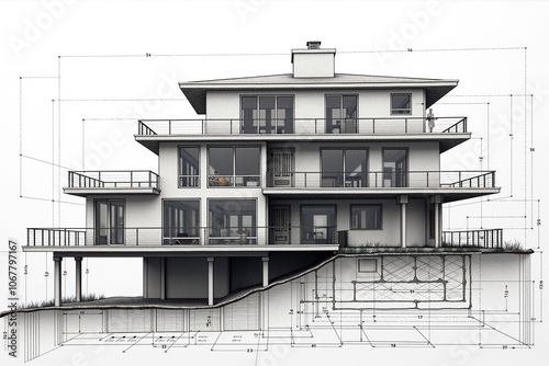 Blueprint House Plan Drawing