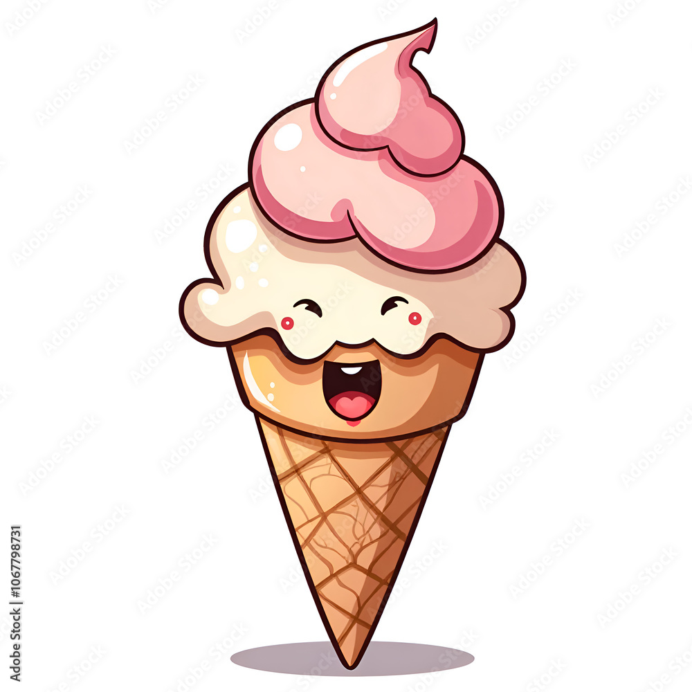 Indulge in a sweet experience with a delightful ice cream character, digital art of character design concept. Indulge in a sweet experience with a delightful ice cream character, digital art of character design concept.