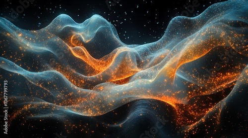 Explore the dynamic flow of colorful light waves