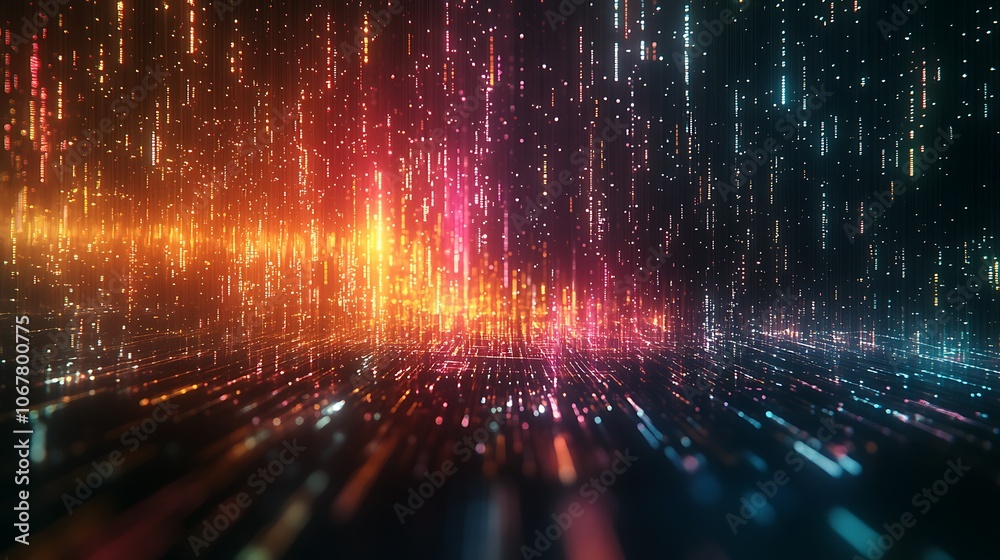 Explore the vibrant flow of abstract light particles Explore the vibrant flow of abstract light particles