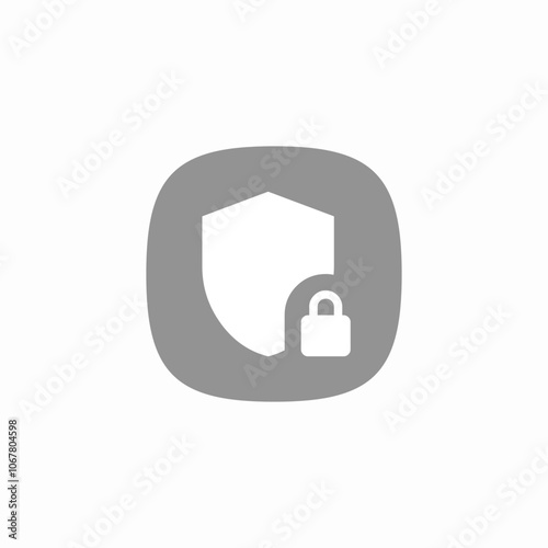 protection shield lock icon sign vector