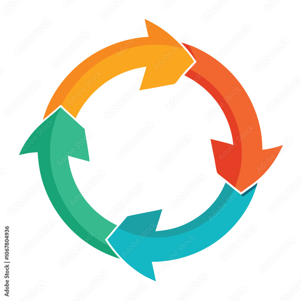 Stunning Repeated Circular Diagram with Seamless Arrows for Your Next Infographic Stunning Repeated Circular Diagram with Seamless Arrows for Your Next Infographic