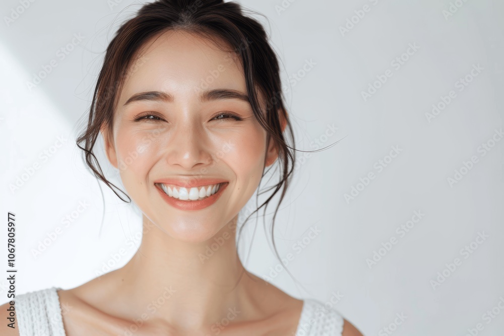 Beautiful Smiling Asian Woman with Healthy White Teeth