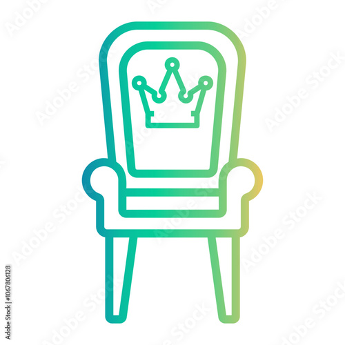 chair Line Gradient Icon