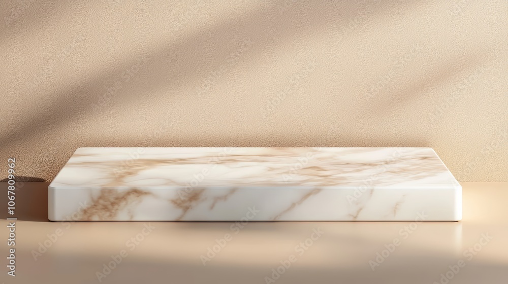 Elegant White Marble Surface with Warm Lighting Elegant White Marble Surface with Warm Lighting