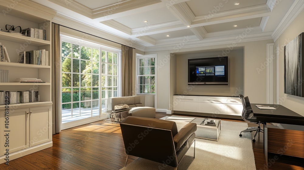 Fototapeta premium Modern Home Office Interior Design