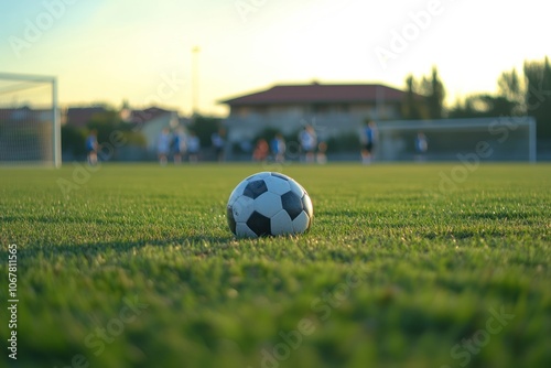 Soccer Ball on Green Field