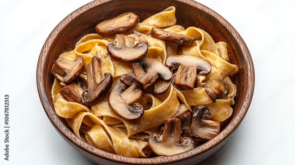 Pappardelle al Funghi (Mushroom Pasta). Generative AI Pappardelle al Funghi (Mushroom Pasta). Generative AI