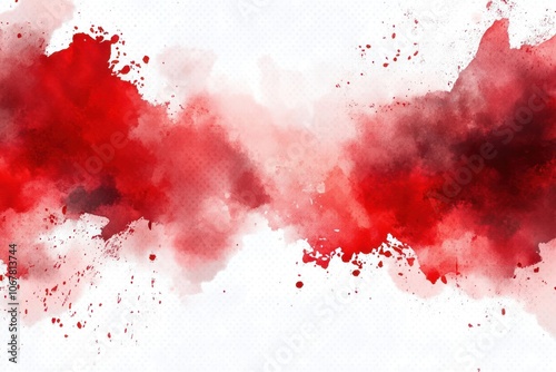 Abstract Red Watercolor Background