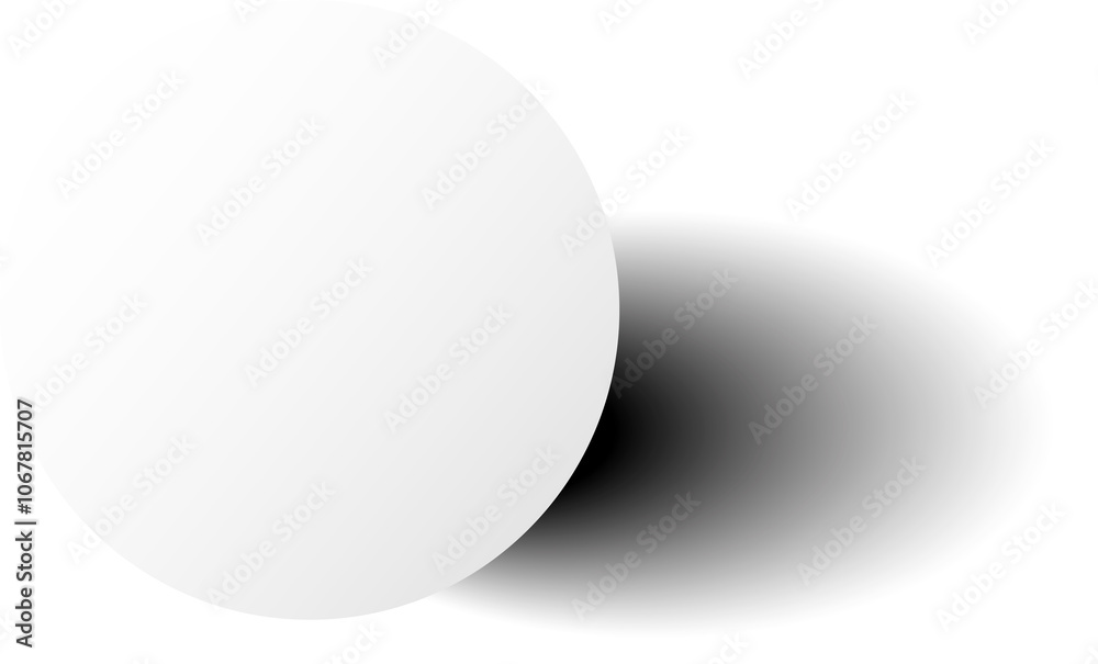 White paper circle and shadow, labels, banners, icons White paper circle and shadow, labels, banners, icons