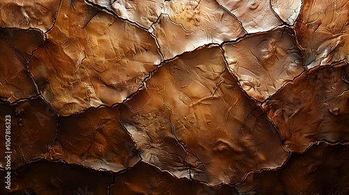 Abstract Background with Cracked Brown Texture photo