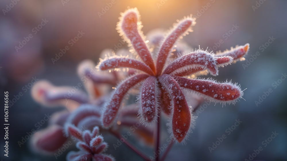 Unveiling Nature's Artistry: Macro Photography of Frost on Autumn Foliage