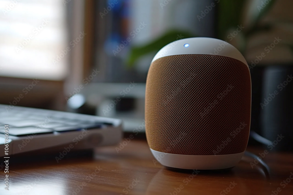 a virtual assistant device displaying a reminder for Cyber Monday sales. a virtual assistant device displaying a reminder for Cyber Monday sales.