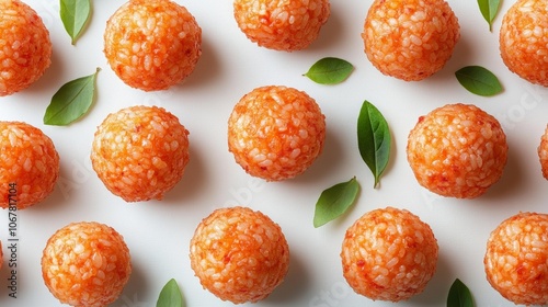 Italian Fried Rice Balls Supplì. Generative AI photo